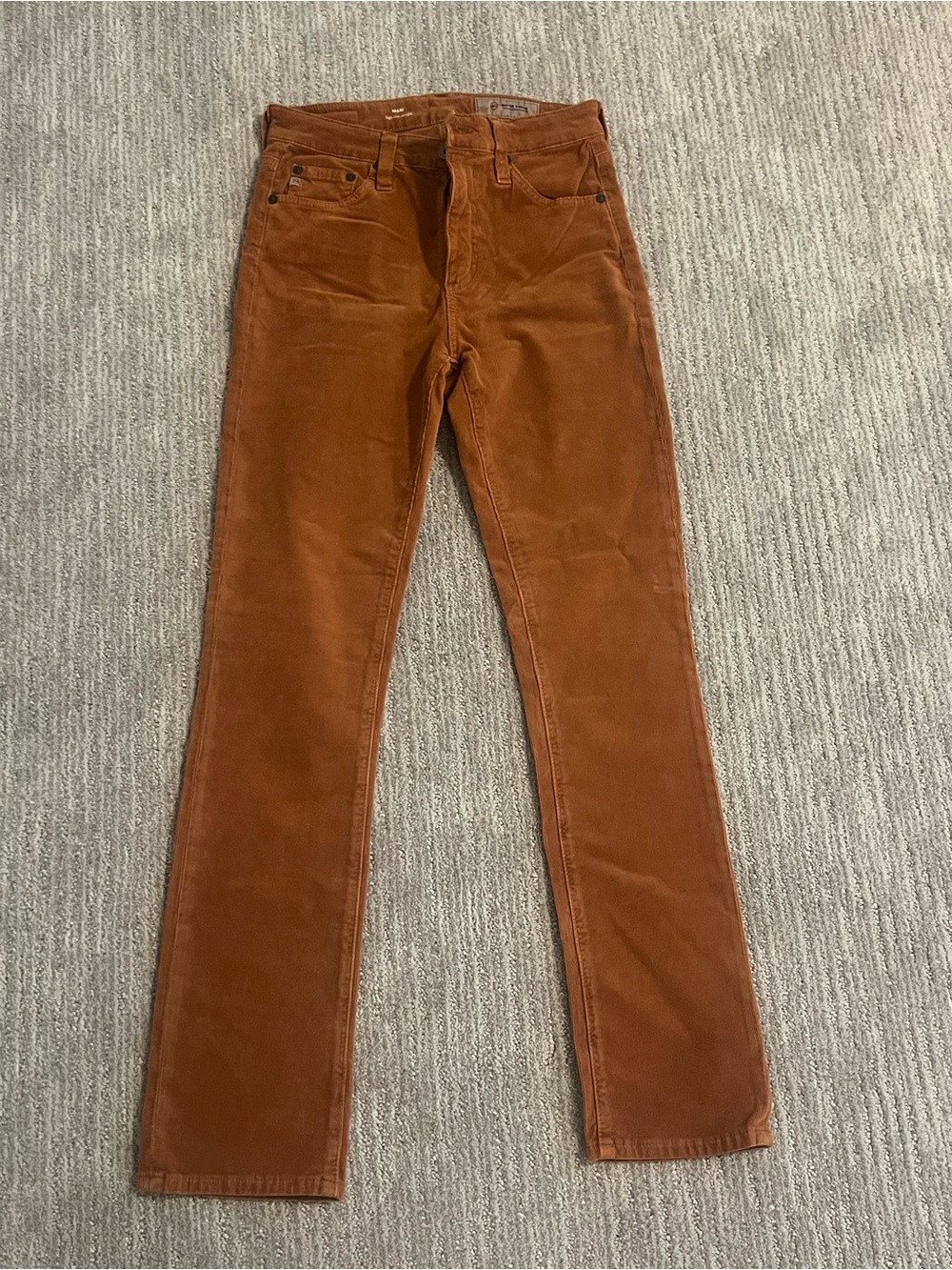 Women’s AG Mari Slim Corduroy Pants in Sulfur Rich Turmeri